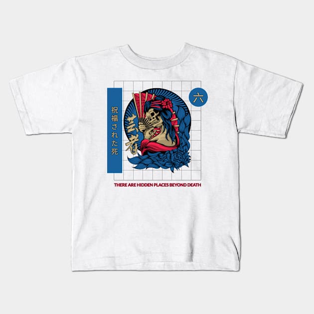 Undead Geisha Japan Kids T-Shirt by Tip Top Tee's